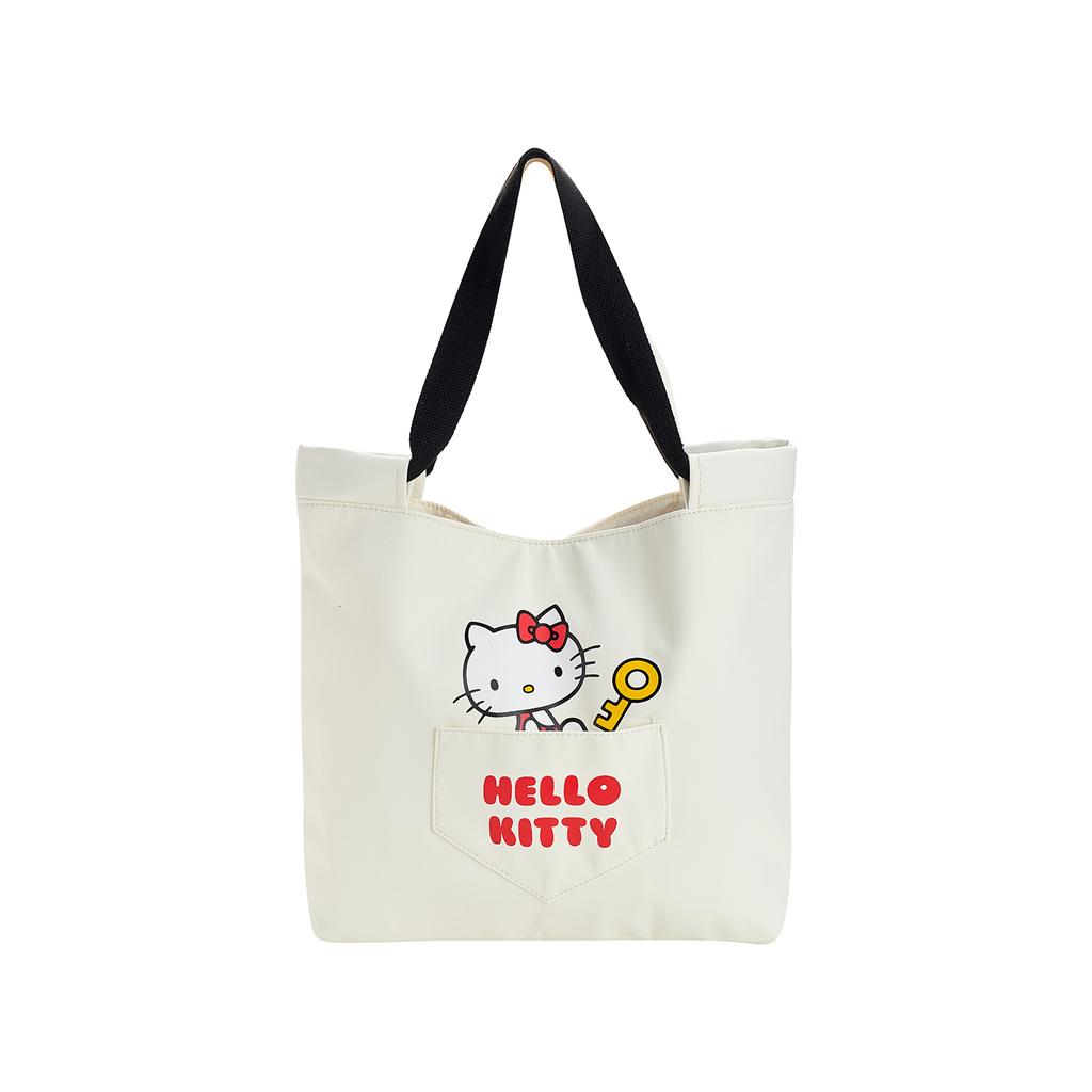 New Sanrio Hello Kitty Polyester Cotton Blend Shoulder Bag Women's Beige 203397-1731-2