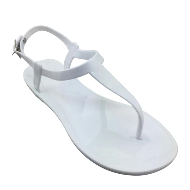 Празднуйте Прозрачная обувь Женская обувь-желе Сандалии для пляжного отдыха 2024 Новая Простая Модная Плоская обувь Женские шлепанцы Chaussure Femme