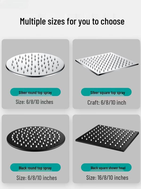 304 Stainless Steel Rainfall Shower Head
