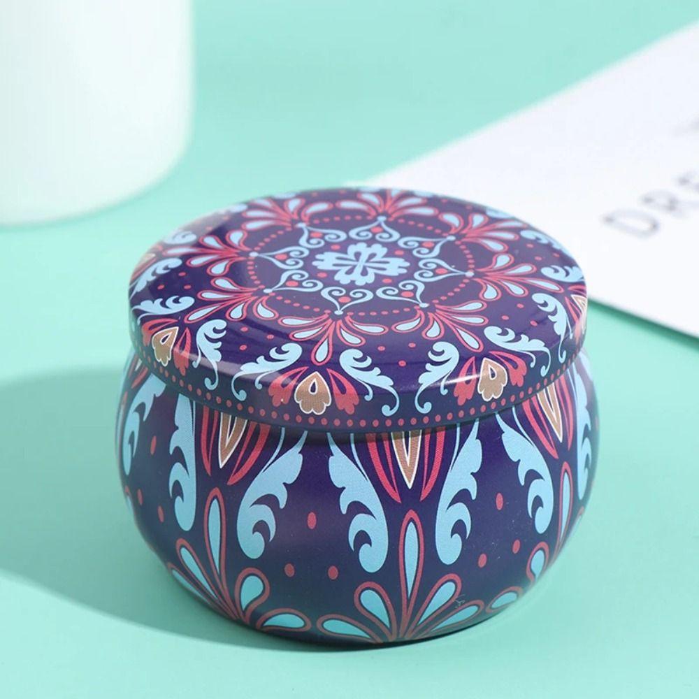 Drum-shaped Tin Box Party Supply Storage Case Durable Candy Cookie Box