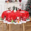 Рождественский Снеговик Лось Санта Клаус Круглая Скатерть Navidad Natal Noel Украшение С Рождеством Христовым Декор Для Дома 2025 Новый Год 2025