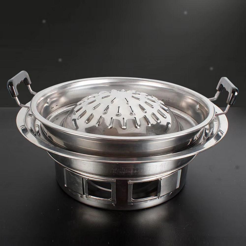 Portable Thai Picnic Grill Pan Multi-function Food Griddle Korean Barbecue Grill Tray Camping