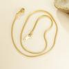 Skyrim – collier chaîne serpent ronde en acier inoxydable, couleur or, pour femmes et hommes,
