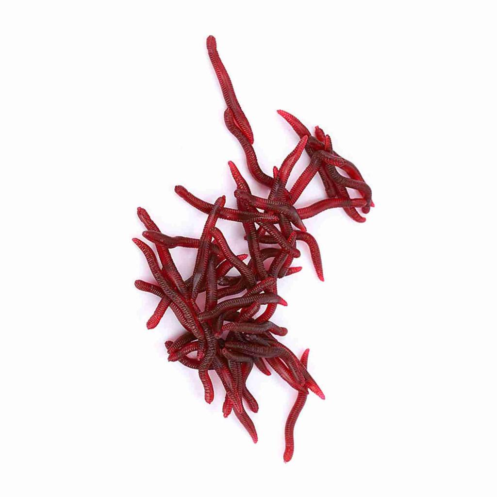 Рыболовная приманка 4 см Мягкие насекомые Ложные дождевые черви Морская приманка Мотыль приманки Искусственные приманки 100 шт.