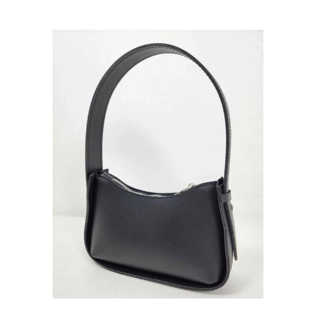 Women's Crocodile Patterned White Baguette Bag