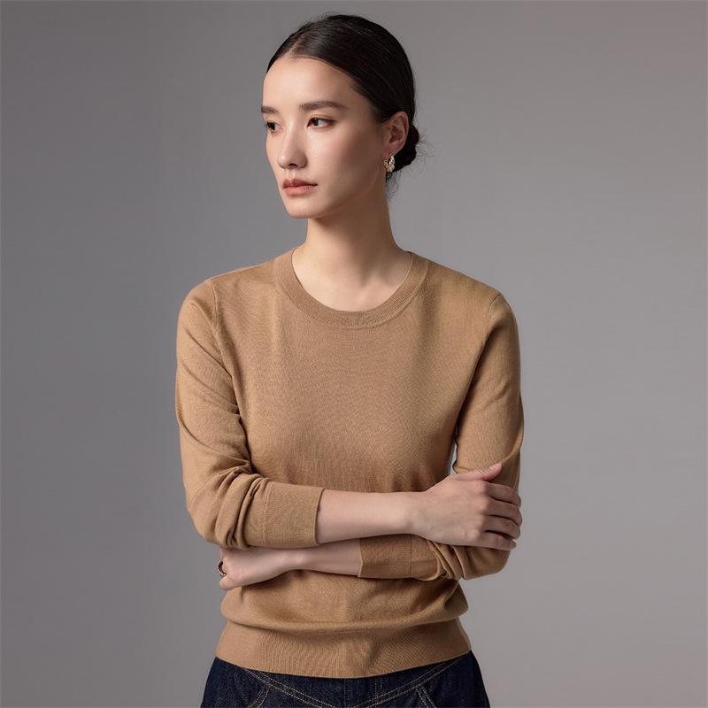 Yangzi Yarn Women's Wool Sweater: 2026 Autumn/Winter Slim Fit Base Layer