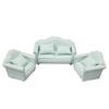 1/12 White/Green Dollhouse Miniature Sofa Set Living Room Furniture For Children Kids Gift Simulation Sofa Pretend Play Toy