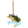 Fun And Colorful Cartoon Style Green Bass Fish Christmas Tree Hanging Ornament