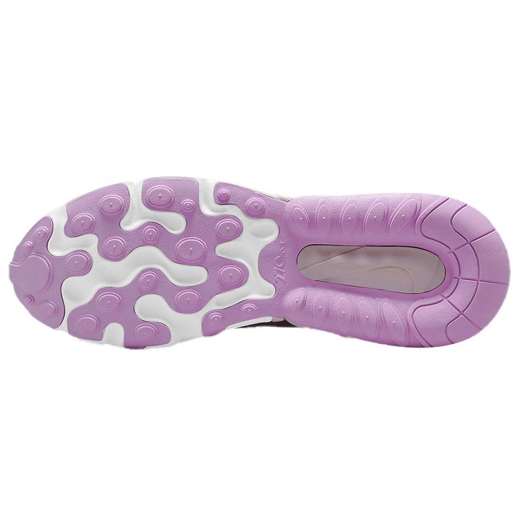 Nike Air Max 270 React Retro Comfortable Durable Low Top Air Cushion Running Shoes Women Sneaker Off-White Purple CZ1609-100