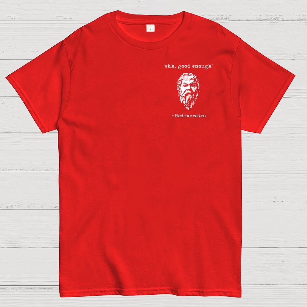 Mediocrates eh Good Enough Front And Back Printing Unisex 100% Cotton Summer Casual Cool Loose T-Shirt