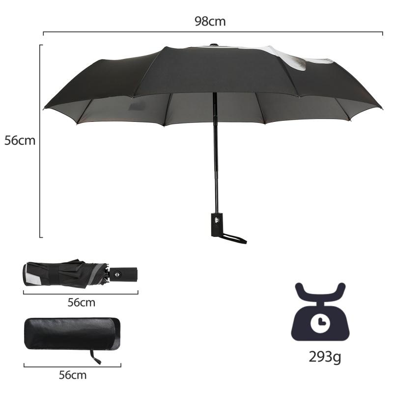 Tinsow Funny Folding Middle Finger Umbrella Creative Gift For Man/Women (Black(Middle Finger Pattern))