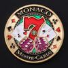Foreign Coins Gold Coins Gambling City Monaco Lucky Coins Number 7 Wishing Coins