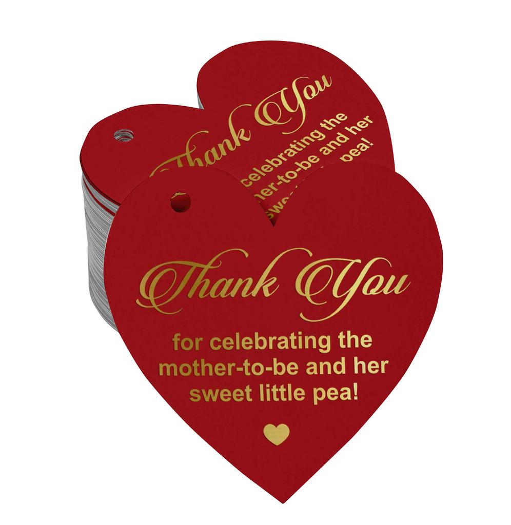 Inkdotpot 100 шт. в упаковке, спасибо за празднование дня рождения будущей мамы, бумажные бирки, поделки, настоящая серебряная фольга, подвеска