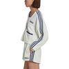 adidas Originals, однотонный свитер на молнии с v-образным вырезом, вышивкой логотипа и тремя полосками, женские топы белого цвета HL6585