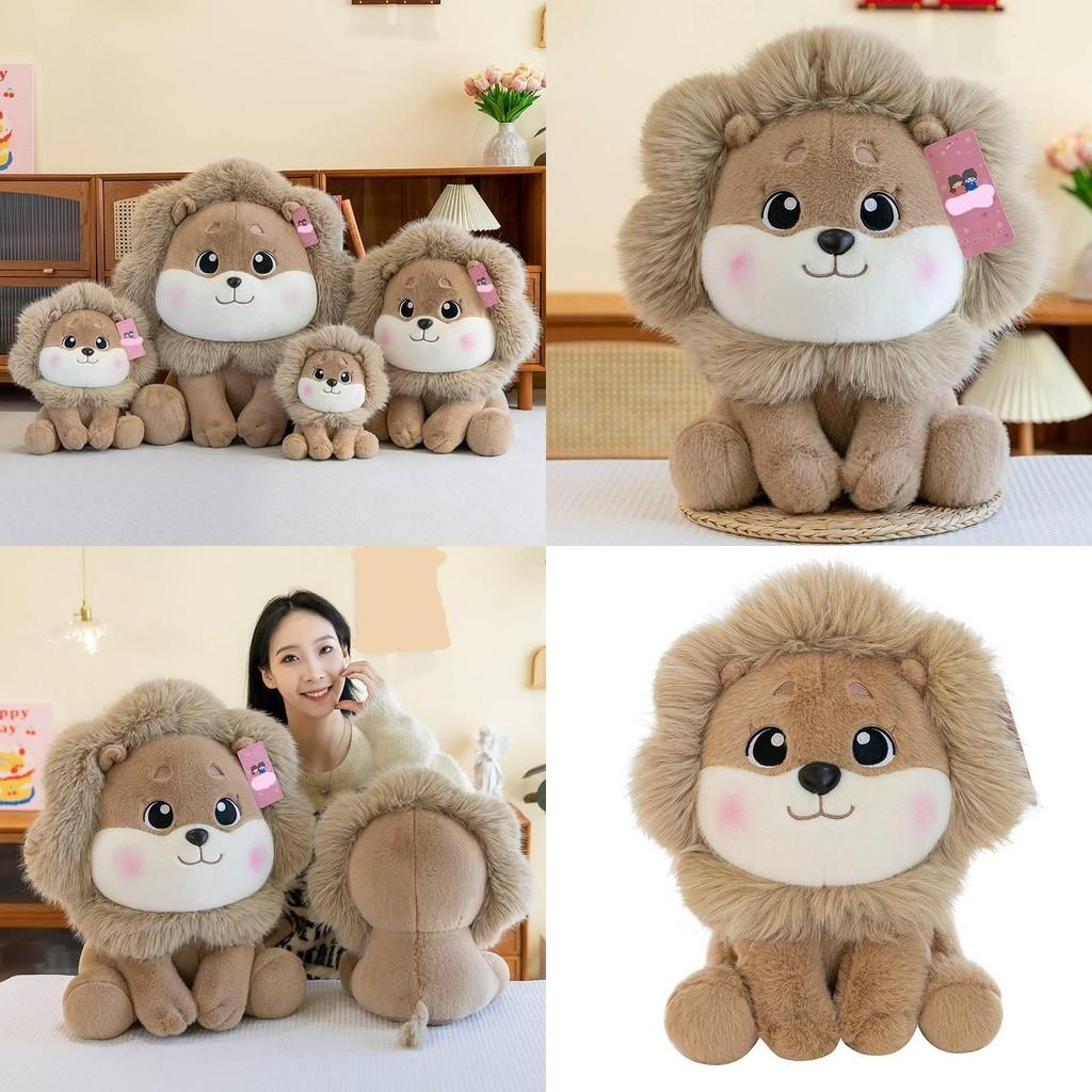Adorable Lion Plush Toy For Kids Sleep Comfort Pillow With Pp Cotton Filling For Home Decor