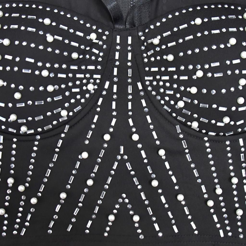 Evening Dress Fashion Women's Evening Gown Solid Colour Mesh Hot Drilling Long Sleeve Long Dress Set