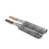 Wooden Handle Barbecue Cage Outdoor Camping Meat Vegetable Barbecue Rack