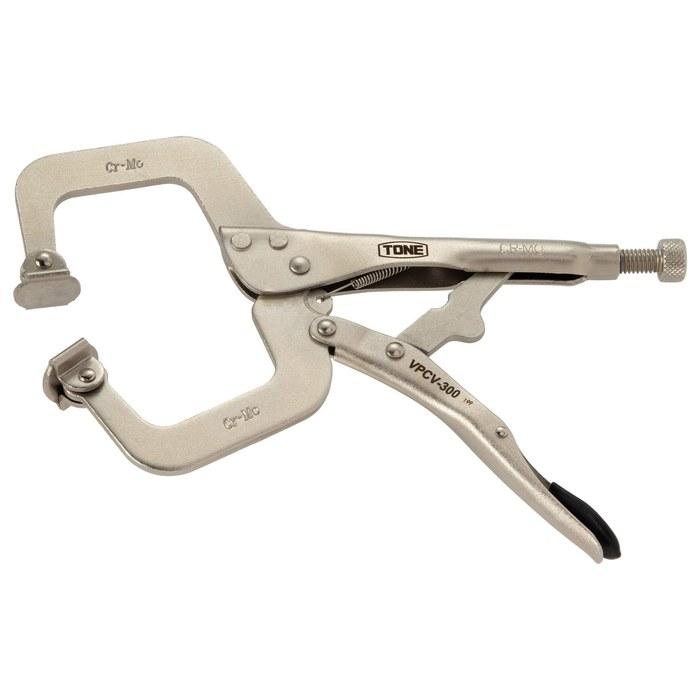 [Tone] Grip Pliers (C-Type Swivel) VPCV-300, 290mm, Silver