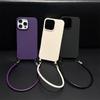 Fashion Solid Color With Wrist Strap Phone Case For iPhone 16 14 11 12 13 15 Pro Max Plus X XR XS Max TPU Shockproof Back Cover