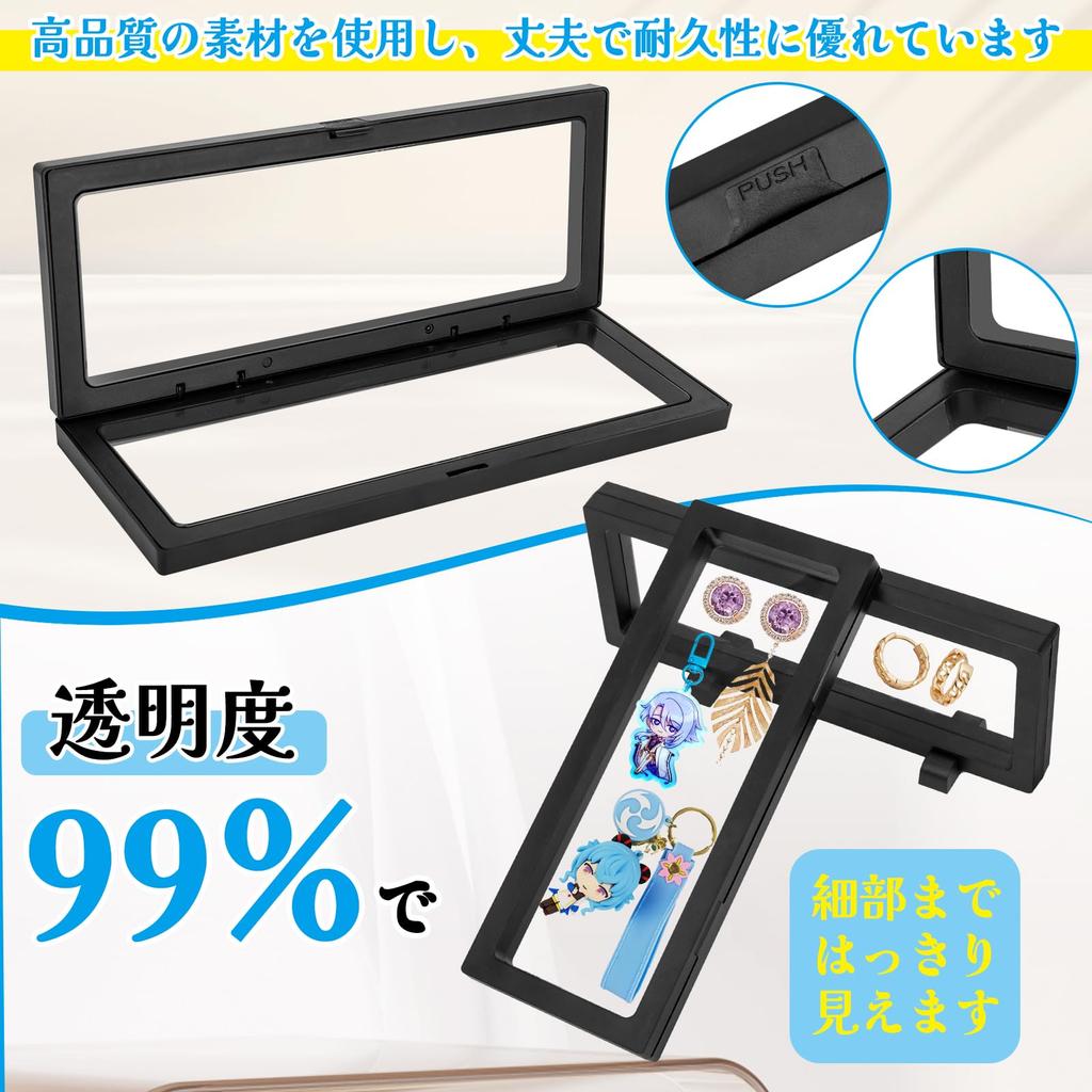 Homgaty Display Case of Rubber Strap Acrylic Key Chain Axta Case Storage Display Stand Lengths 2 Can Badge Display Durable Stylish Removable Base