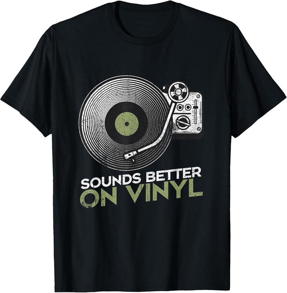 Retro Vinyl Record Player Turntable Unisex T-shirt - Sounds Better On Vinyl Design