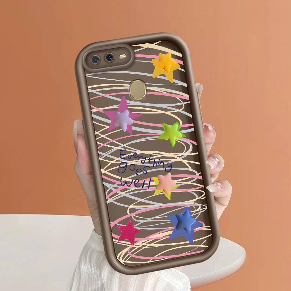 Мягкие силиконовые квадратные лестницы с мультяшным узором, полное покрытие, защита камеры, противоударный чехол для OPPO Reno Realme OnePlus