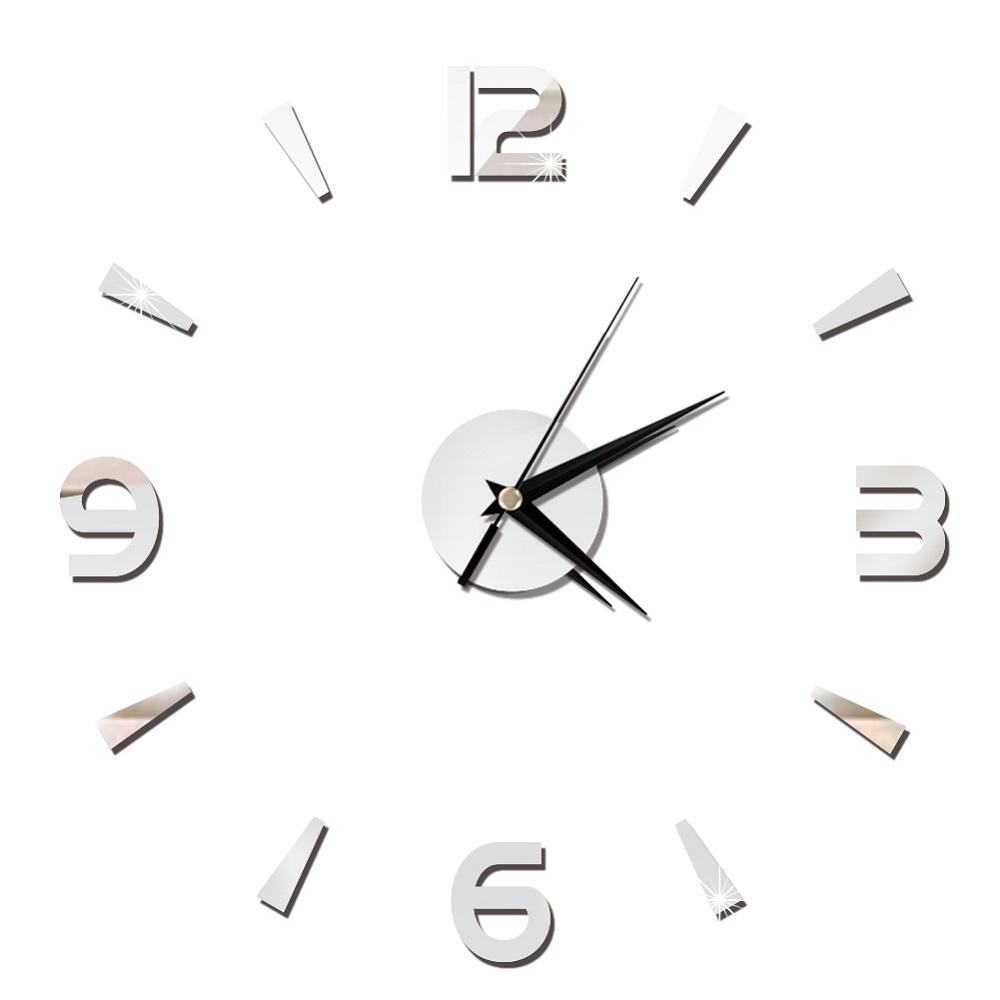 27inch Nordic Wall Clock Dining Restaurant Cafe Decorative Wall Mirror Sticker Acrylic Face Silent Clocks Living Room Decoration