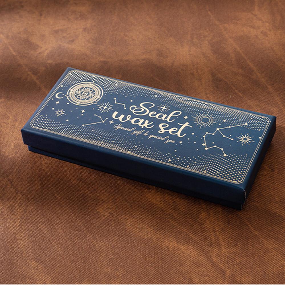Wax Seal Stamp Kit with 3pcs Seal Stamp and Bottle of Wax Beads Spoon Candle for Christmas Vintage Envelopes Letters Mailing Crafts Gift for Envelo
