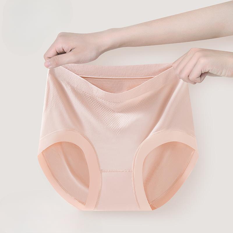 Нижнее белье 7A антибактериальное бесшовное женское нижнее белье, приятное для кожи, мягкое, однотонное, облегающее бедра, треугольные трусики