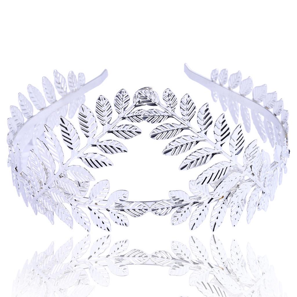 Women Headband Leaf Flower Hair Crown Head Piece Gold Band Bridal