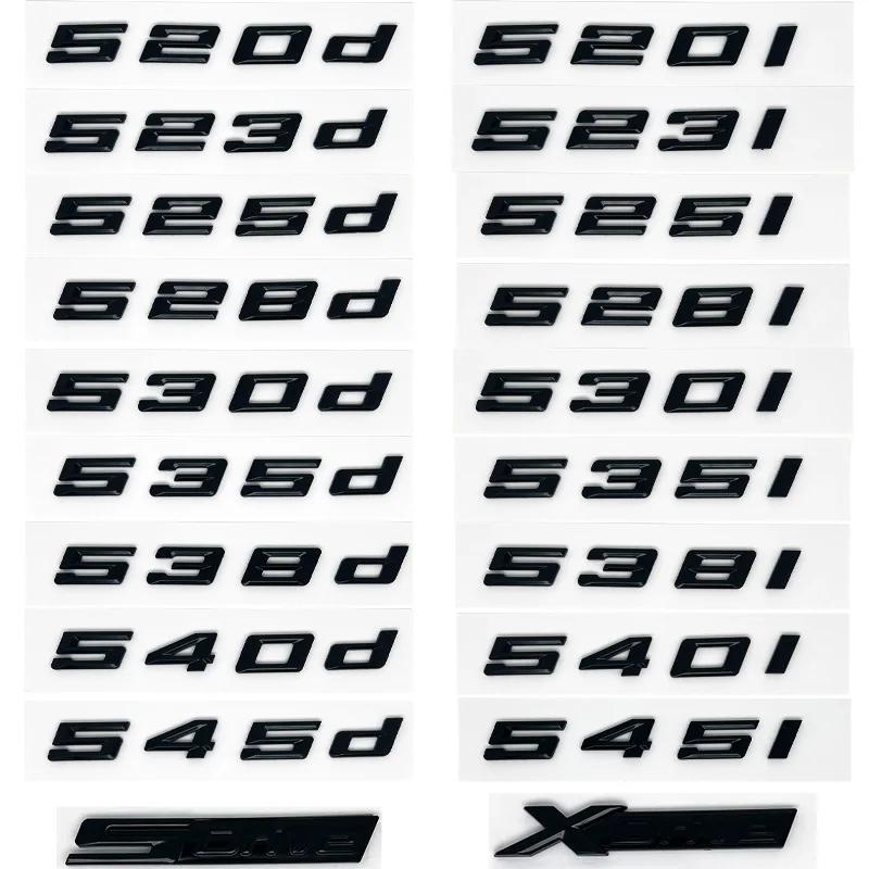 kfwhl7 For BMW 5 Series E39 E60 E61 F10 F11 G30 520d 523d 525i 528i 530e 535i 540e Car Styling Trunk Letter Emblem Rear Lid Logo Black