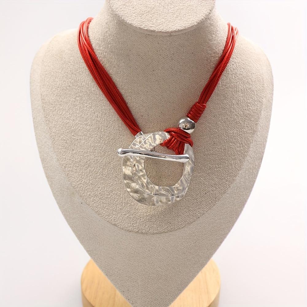 Богемский серебряный цвет двухслойное кольцо кулон ожерелье старинные ювелирные изделия памятный подарок