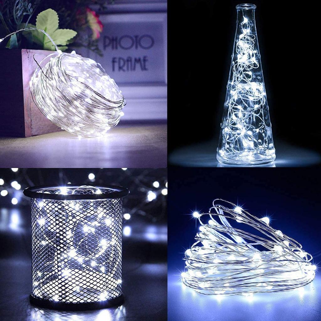 Холодный белый солнечный уличный светильник, гирлянда, 200 светодиодных гирлянд, рождественские водонепроницаемые светильники из медной проволоки для сада, набор из 1 светильника, (20M) (8