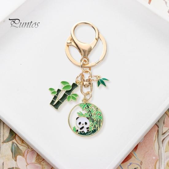 Новогодний брелок с пандой, бамбуковый венок, кулон, полированный зажим для омара, легкая сумка через плечо, школьный ранец, украшение, кулон, брелок