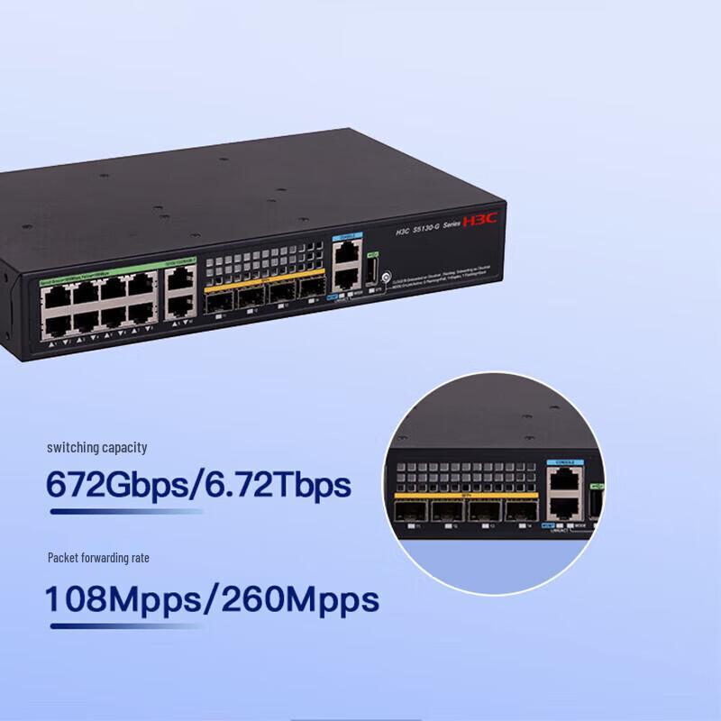 H3C S5130S-10T4X-EI-Q-G 10 Gigabit Managed Ethernet Switch