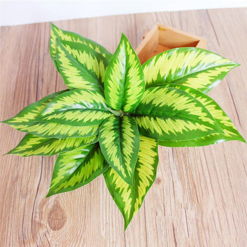 1 шт. Искусственное растение Искусственные шелковые листья Лист черепахи DIY Настенные аксессуары Украшение для дома и сада