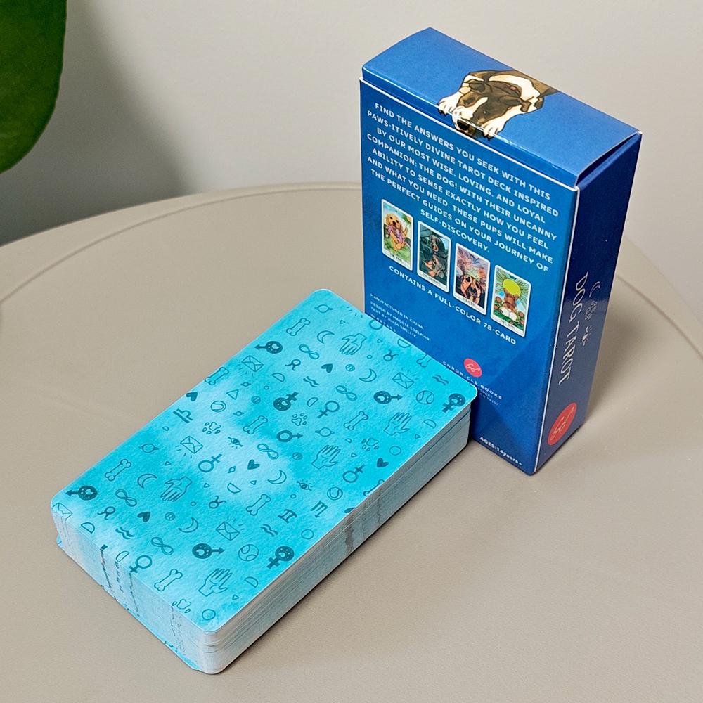 Dog Tarot Deck 78 Cards 10.3*6cm Based on Rider Waite System Cute Canine Watercolor Illustrations - Unique Dog Lover Gift