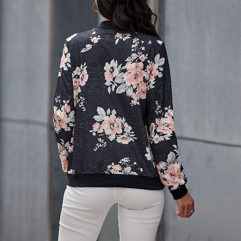 Повседневный тренд Универсальная модная куртка Женская принтованная куртка Бейсбольная одежда