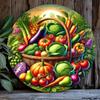 Яркое ретро-металлическое настенное панно с овощами для декора кухни
