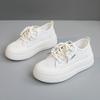Kt2651 New White Shoes Women's  Summer Breathable Mesh Shoes Raise the Bottom Board Shoes Women's Shoes Mesh Students