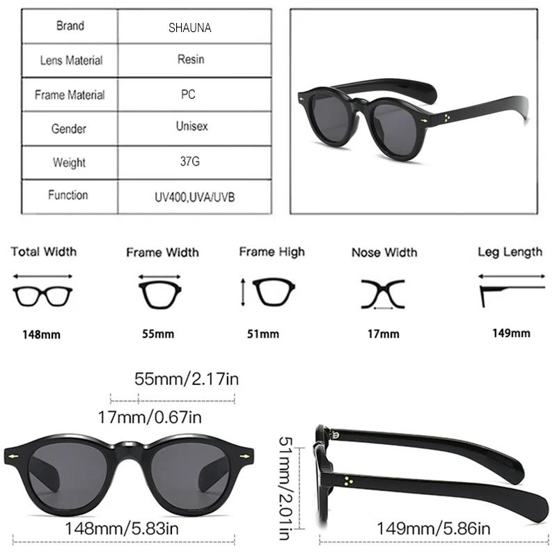 SHAUNA винтажные овальные солнцезащитные очки женские модные прозрачные линзы Ocean оттенки UV400 мужские трендовые заклепки круглые синие зеленые солнцезащитные очки