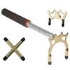 Retractable Cue Holder Set EVA Grip Cross Antler Fork Head Cue Height Booster Billiard Supplies