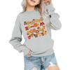 Kids' Fashion Loose-Fit Casual Long-Sleeve Christmas Print Oversized Crewneck Sweatshirt