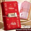 2024 Password-Locked Money Savings Book with Large Capacity
