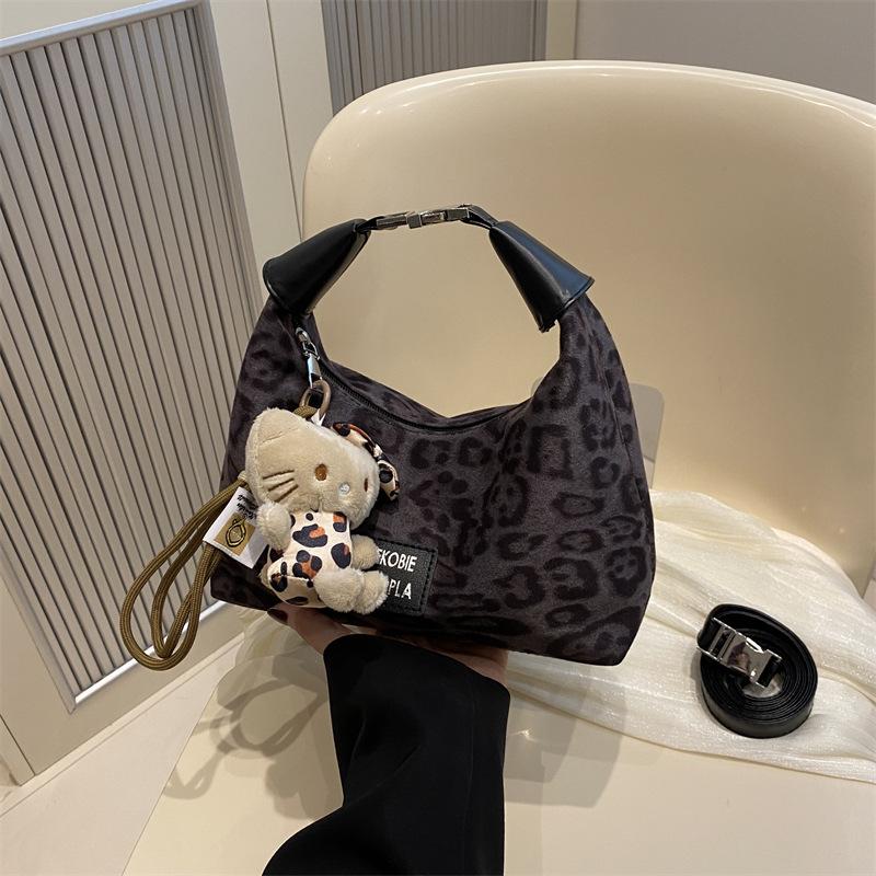 Модная женская сумка с леопардовым принтом, универсальная сумка через плечо, популярная сумка-мессенджер Dumpling Bag