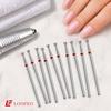 10PCS Diamond Nail Drill Bit Set Reverse Trapezoid 2.4/2.6/3/3.5/4/4.5mm Nail Milling Cutters Nail File Bit Sets for Nail Prep Nail Groove Cleaning