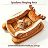 Bite Resistant Christmas Sleigh Pet Bed Reindeer Shape Xmas Sleigh Cat Nest  Living Room