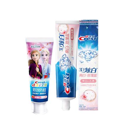 Набор зубных паст Crest Kids против кариеса «Холодное Сердце» и 3D White «Розовый Соль»