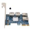 PCIE 1 to 4 Riser Card Blue Plug-in Design 4 порта USB 3.0 X4 X8 X16 Графический интерфейсный адаптер