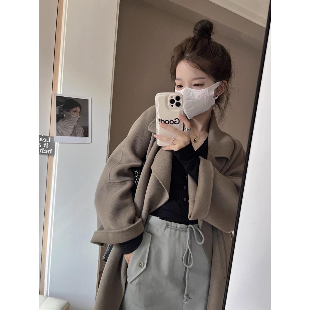 Женская осенне-зимняя шерстяная куртка из шерсти